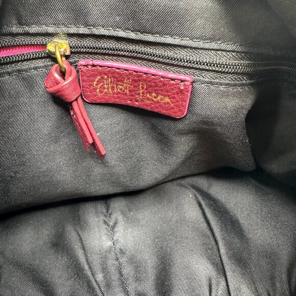 Elliott Lucca Gwen Crossbody Bag Pebbled Leather Burgundy Cabernet Purse - Picture 13 of 15